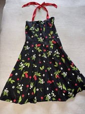 1950s Style Cherry Halter Neck