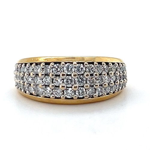 18ct yellow gold diamond - yellow, pave