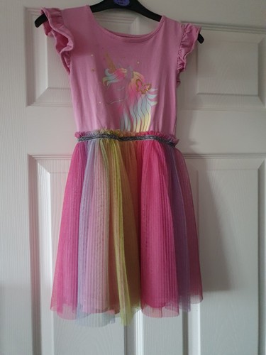 Pink and rainbow unicorn dress - and,