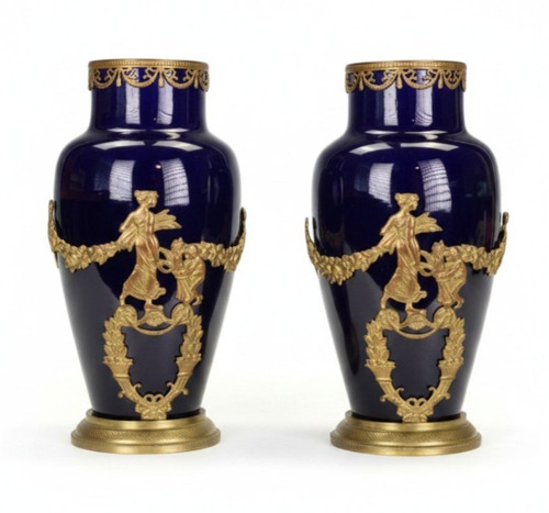 Pair antique 19th - of, century