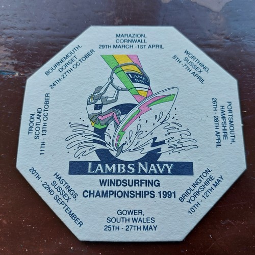 Lambs navy rum beer mat - lambs,