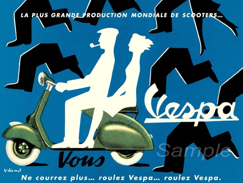 Vintage 1954 vespa - vintage, scooter