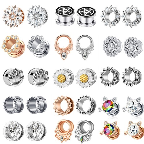 Pair stainless steel ear - 1,