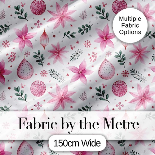 Soft pink floral christmas - soft,