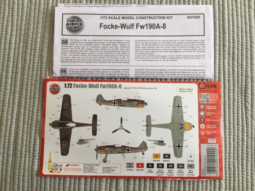 Airfix instruction sheet - instruction,