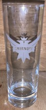 SMIRNOFF VODKA HI BALL GLASS 2010 HEIGHT 6.5 INCHES 16.5 cm