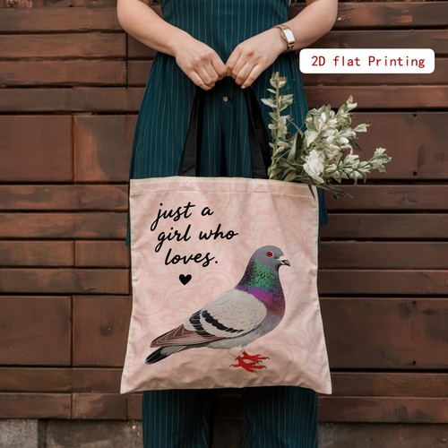 Just girl who loves - loves, pigeons