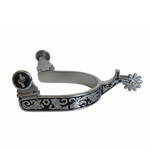 Black engraved spur rust - black,