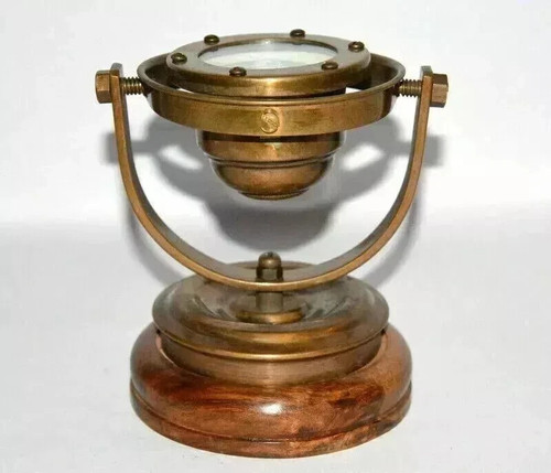 Antique brass nautical - , gimbal