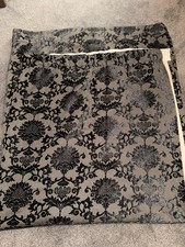 Black Heavy Damask Fully Lined
