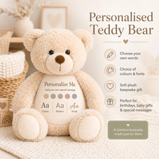 Personalised teddy bear custom - teddy,