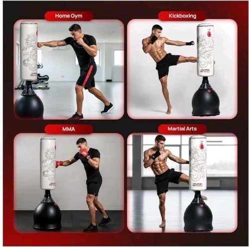 Free standing punch bag with - free,