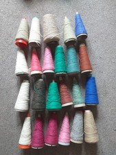 YARN / 23 CONES / VARIOUS COLOURS AND WEIGHTS