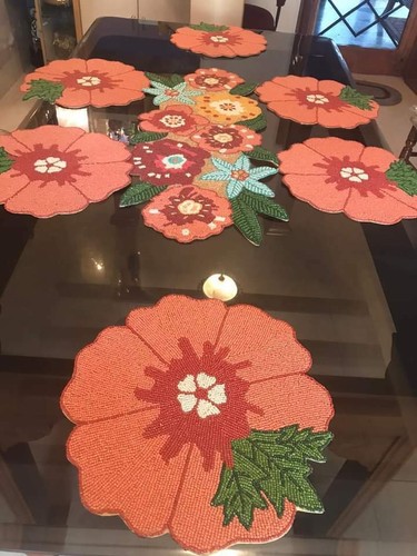Multicolor beaded floral - multicolor,