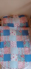 Handmade Cotton Patchwork print dolls Cot Quilt Set