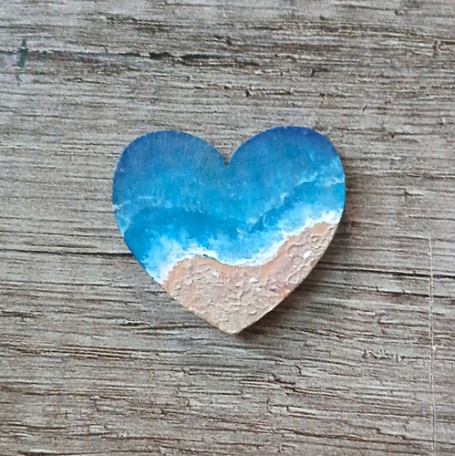 Heart shaped wood - heart, fridge