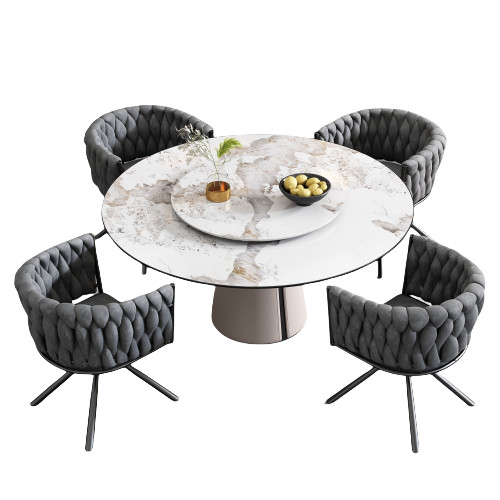 4pcs swivel velvet dining - 4pcs,