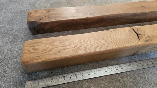 Solid rustic oak beam shelf