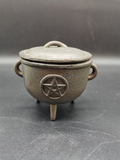SD Cast Iron Cauldron With Pentagram - Black