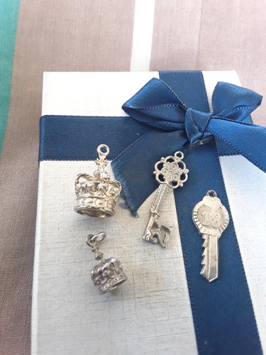 Silver charms crown key - silver, 18