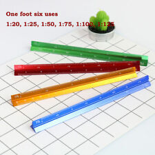 1pcs Triangular Scale Ruler 15cm Draughtsmens Ruler Scale Rule 1:20-1:125 6 type