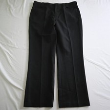 Circle S 38x34 Black Polyester Bootcut Flat Front Mens Rockabilly Pants
