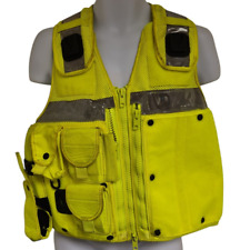 Tactical Vest Hi Viz Hi Vis Integrated Pouches Security Airsoft Police Size L