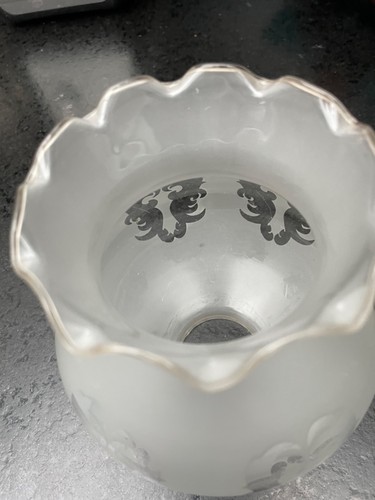 Vintage frosted glass - x,