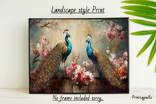 PEACOCK BIRD A4 PRINT POSTER