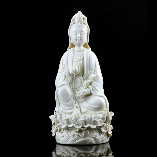 Chinese dehua porcelain - chinese, lotus