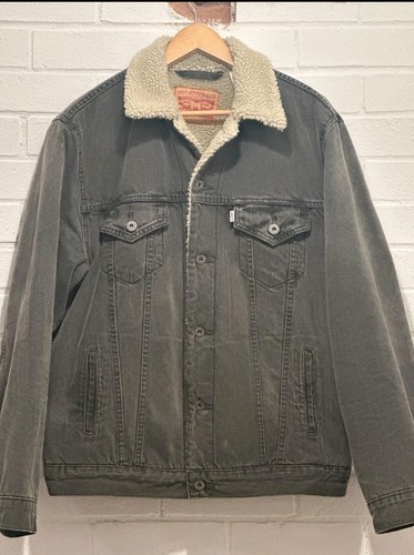 Levi trucker sherpa black - trucker,