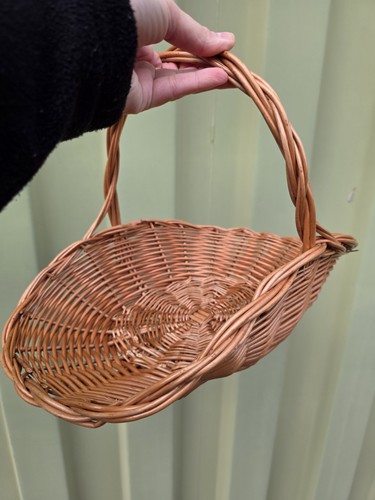 Hand woven natural basket - natural,