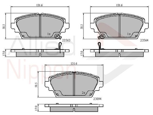 Brake pad set for - pad,