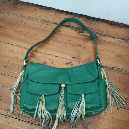 Radley green leather shoulder - leather,