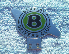VINTAGE 1970s BENTLEY DRIVERS CLUB CAR BADGE - ORIGINAL BDC BUMPER EMBLEM/MASCOT