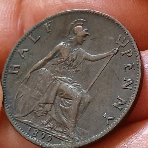 Queen victoria halfpenny 1899 - queen,