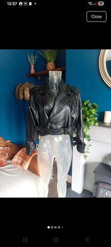 Bnwt zara leather look - zara, cropped