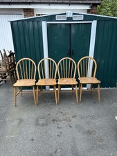 Set Of 4 Vintage Ercol Blonde
