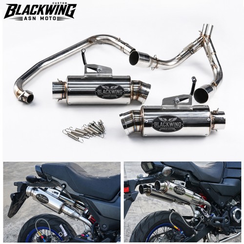 Black wing full exhaust system - black,