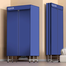 Electric Clothes Dryer Heated Machine 2 Tier Indoor Wardrobe Airer Rack Cover