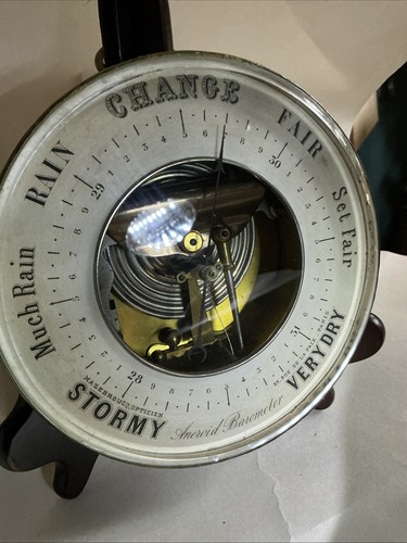 Antique french brass aneroid - brass,