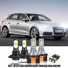 For Audi A3 8V Led White High Low Beam DRL Headlight Side Light Bulbs 2012-2020