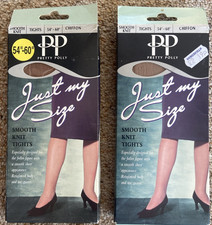 2 Prs Pretty Polly-Just My Size Smooth Sheer Tights 100% Nylon 54-60“Hip Chiffon