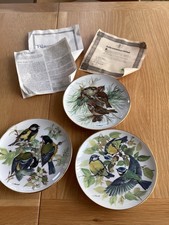 Set Of 3 Vintage WWF Plates Featuring Birds Painted By Ursula Band In 1985/86.