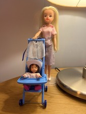 Pedigree Sindy With Baby In The Stroller. Excellent Condition