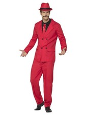 Smiffys Zoot Suit, Red (Size