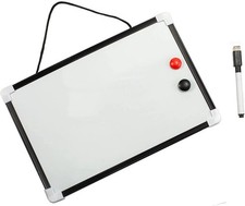 JKG® SMALL A4 WHITEBOARD - Mini Whiteboard And Pen | Dry Wipe Notice Memo Board