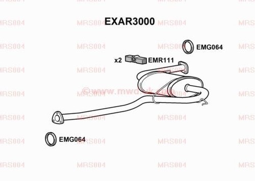 Exar3000 exhaust alfa romeo - exar3000,