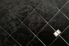 Black crushed velvet - black,