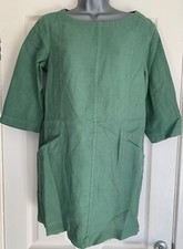 EX Seasalt Cornwall Into Land Linen Tunic Forest Green Sizes 8-28 RRP £70